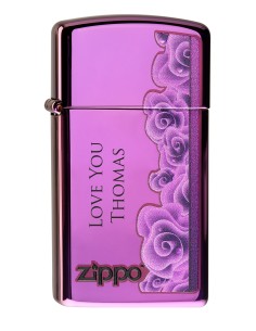 Zippo «Purple Rose Slim»