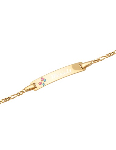 Bracelet pour enfants avec motif papillon or