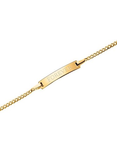 Bracelet gravable pour dames en or 375