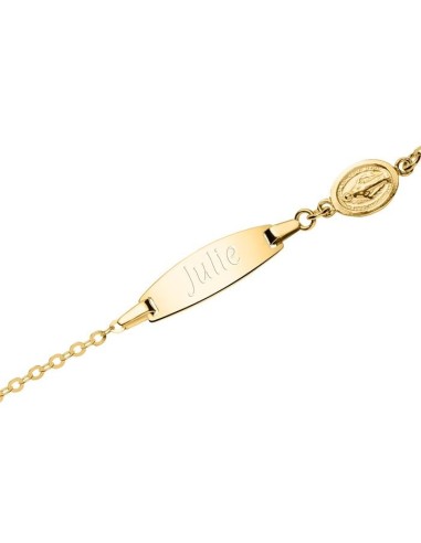Bracelet en or 9 carats avec symbole de protection