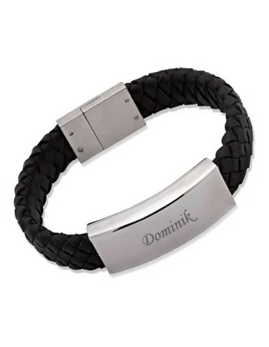 Image of Bracelet en cuir tressé, large - Bracelets